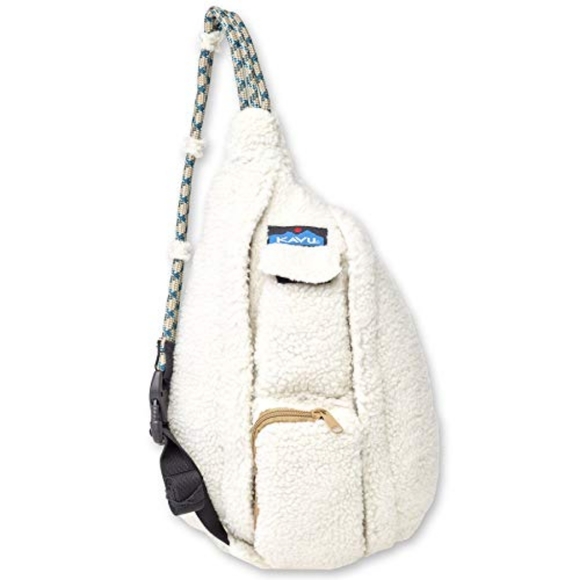 Kavu Bags Nwt Kavu Mini Rope Sling Crossbody Bag Backpack Sherpa Birch Ivory Cream New